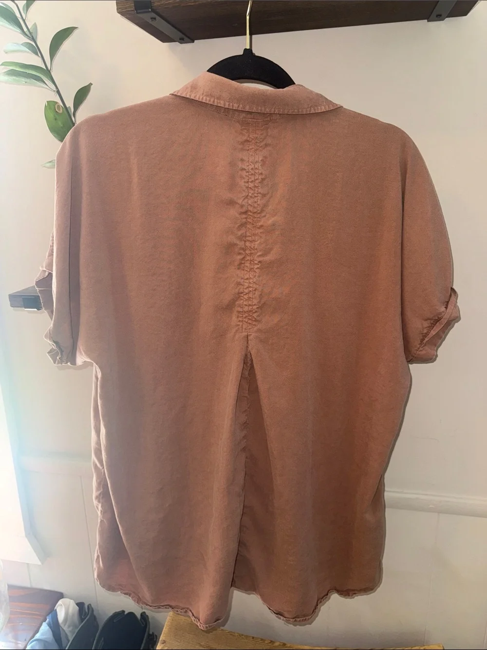 Anthropologie cloth & stone Button Front Blouse in Dusty Rose - Picture 5 of 8